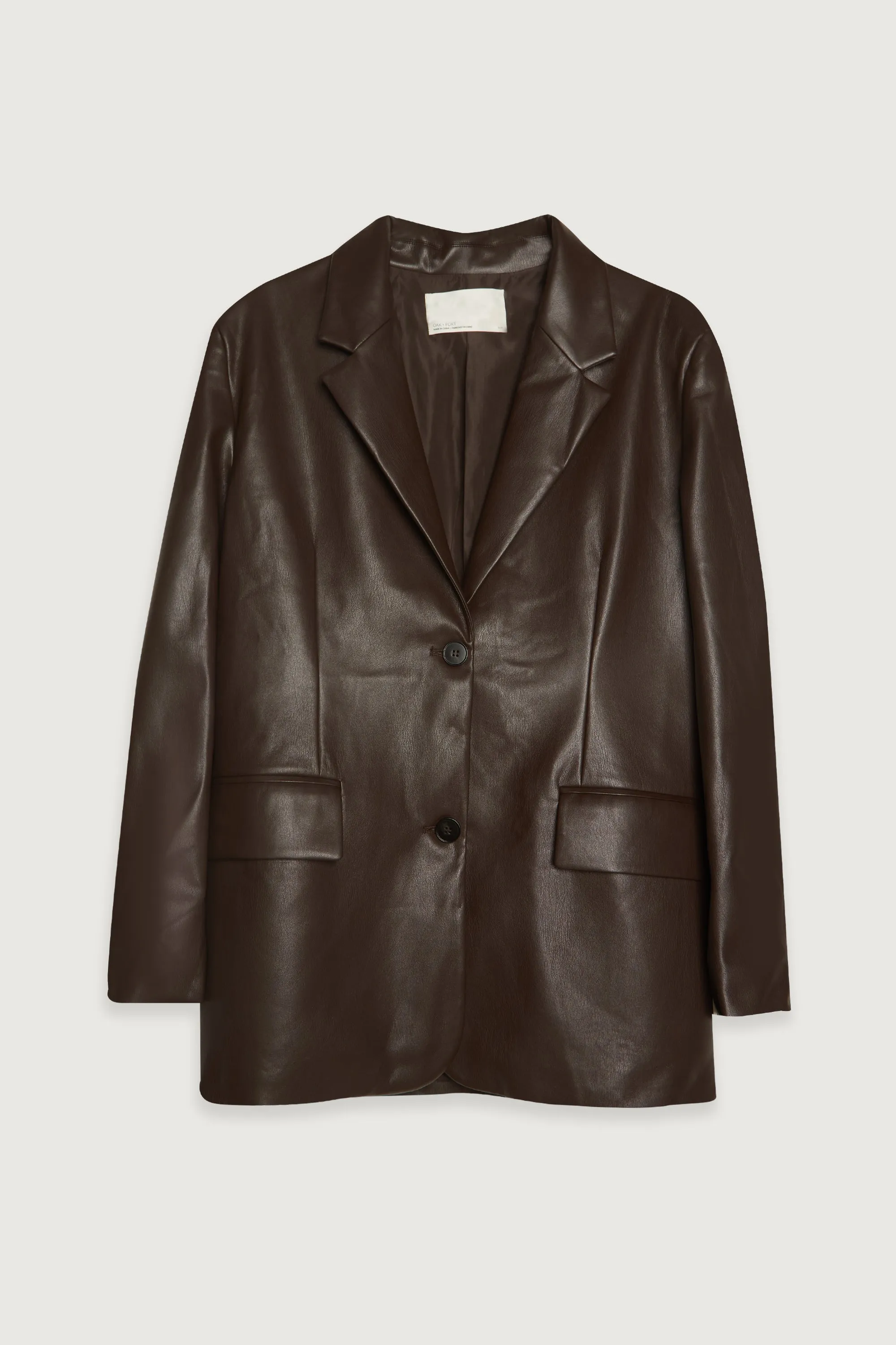 VEGAN LEATHER BLAZER