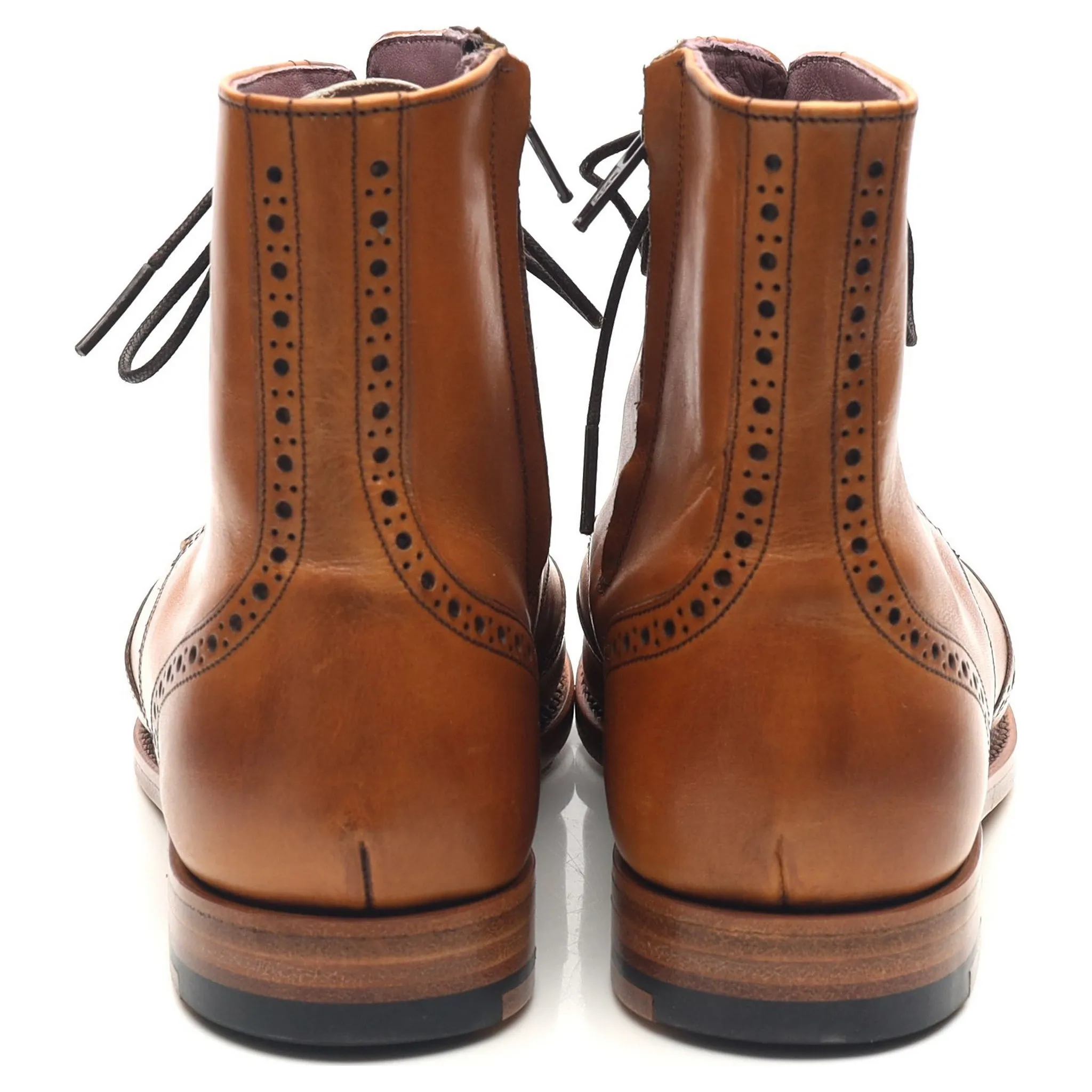 Women's 'Faye' Tan Brown Leather Boots UK 4 D