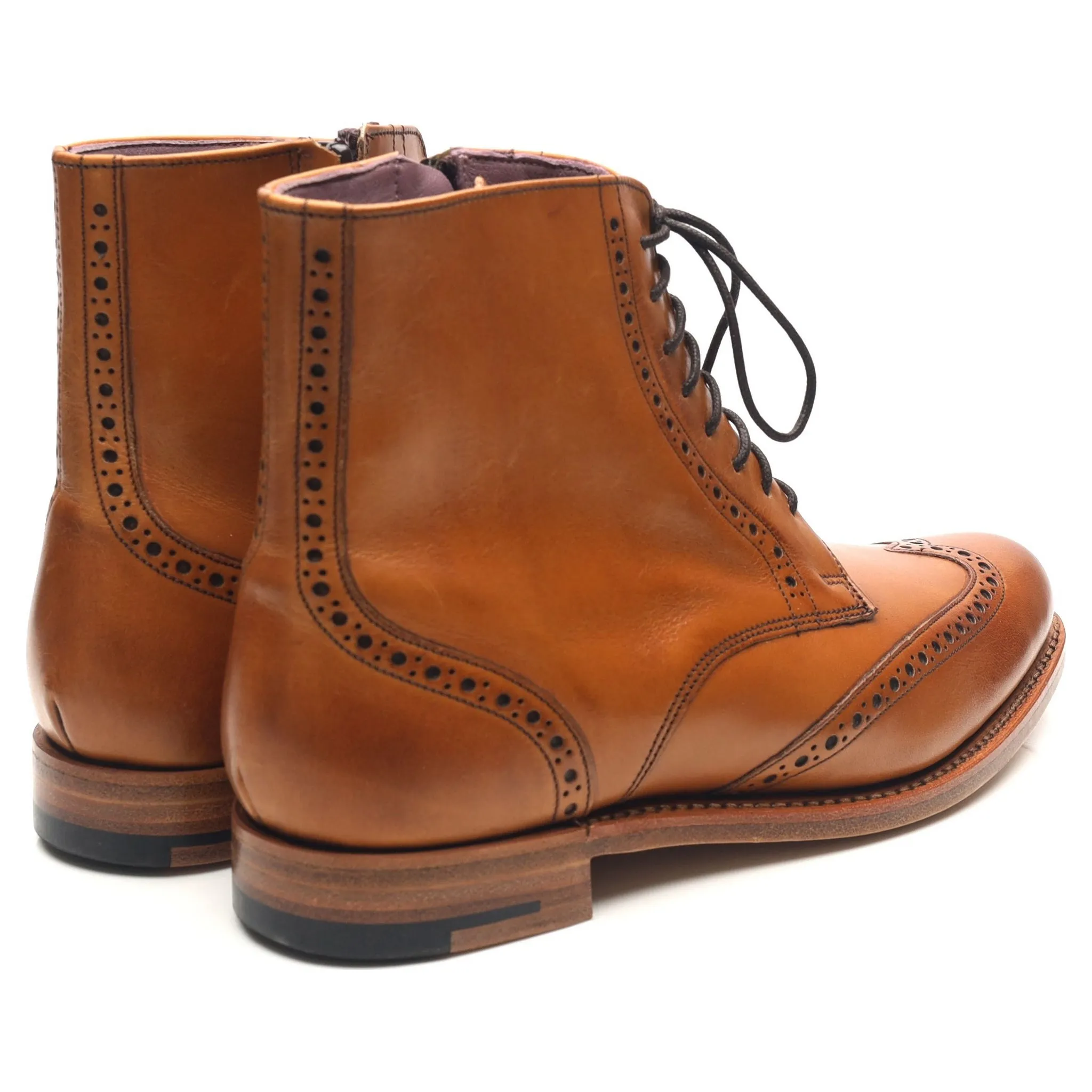 Women's 'Faye' Tan Brown Leather Boots UK 4 D