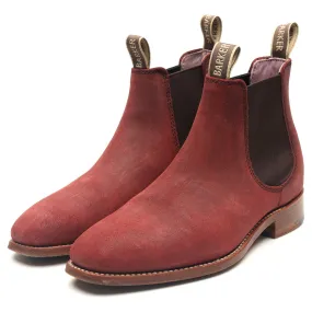 Women's 'Gina' Burgundy Waxy Suede Chelsea Boots UK 4.5 D