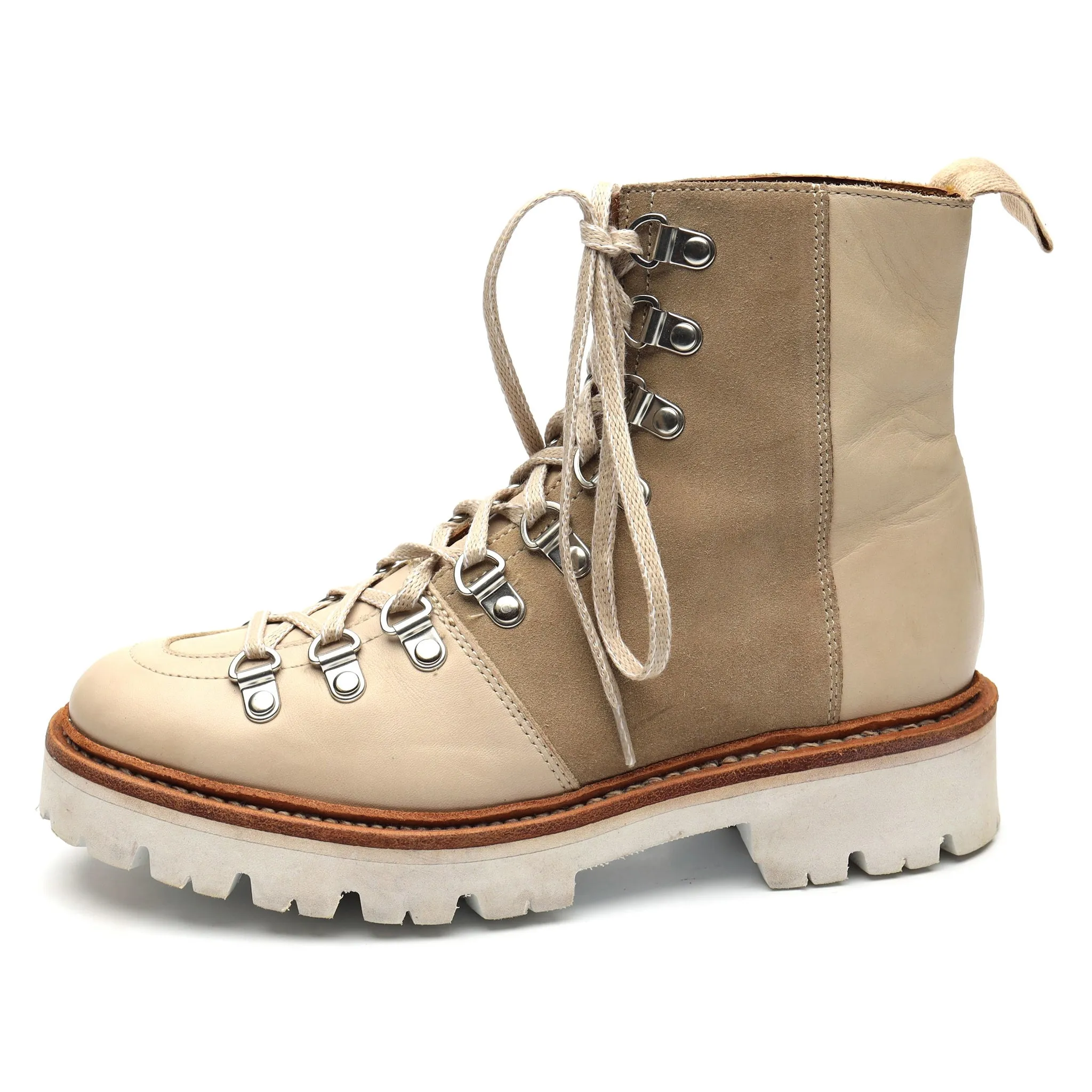 Women's 'Nanette' Beige Suede Hiker Boots UK 3