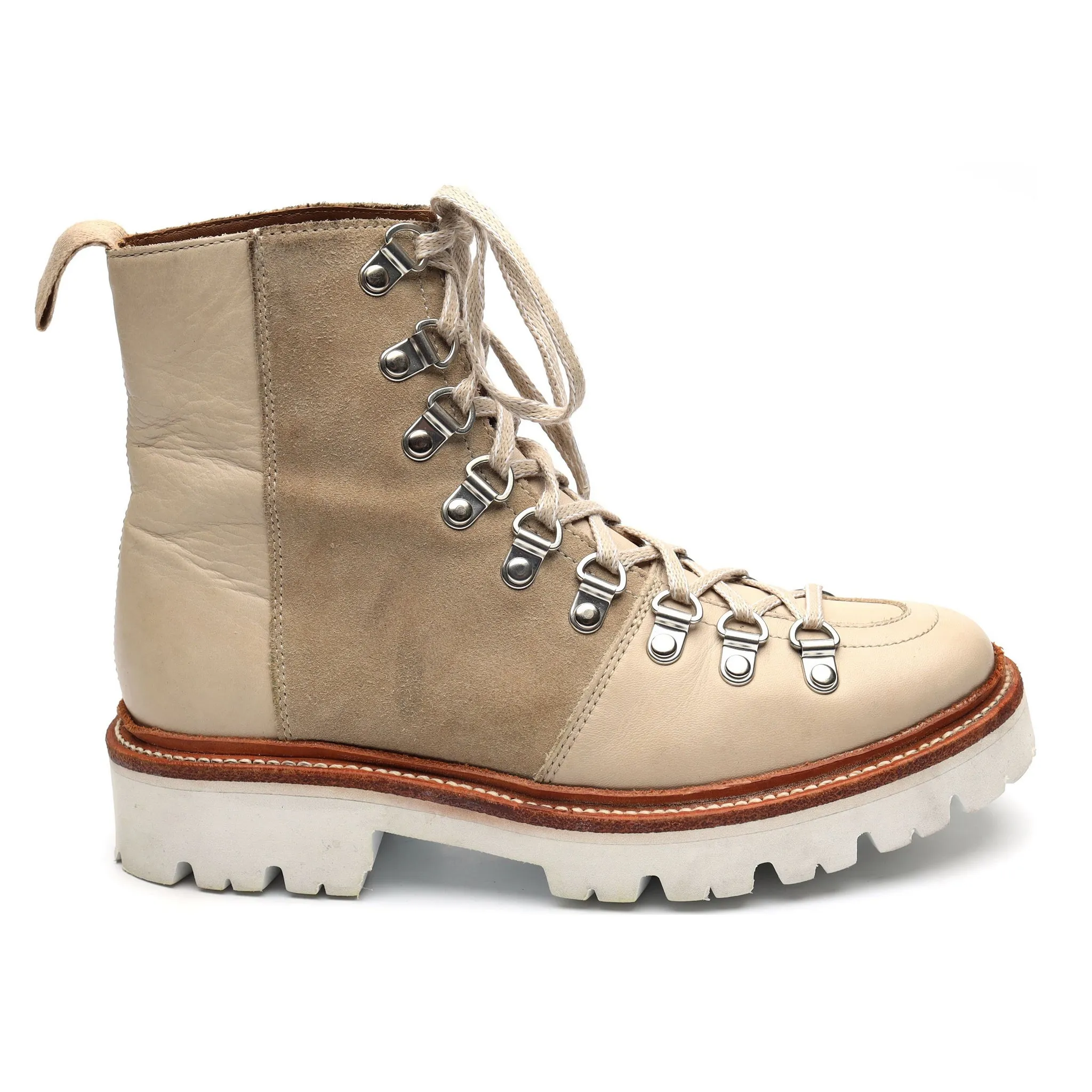 Women's 'Nanette' Beige Suede Hiker Boots UK 3