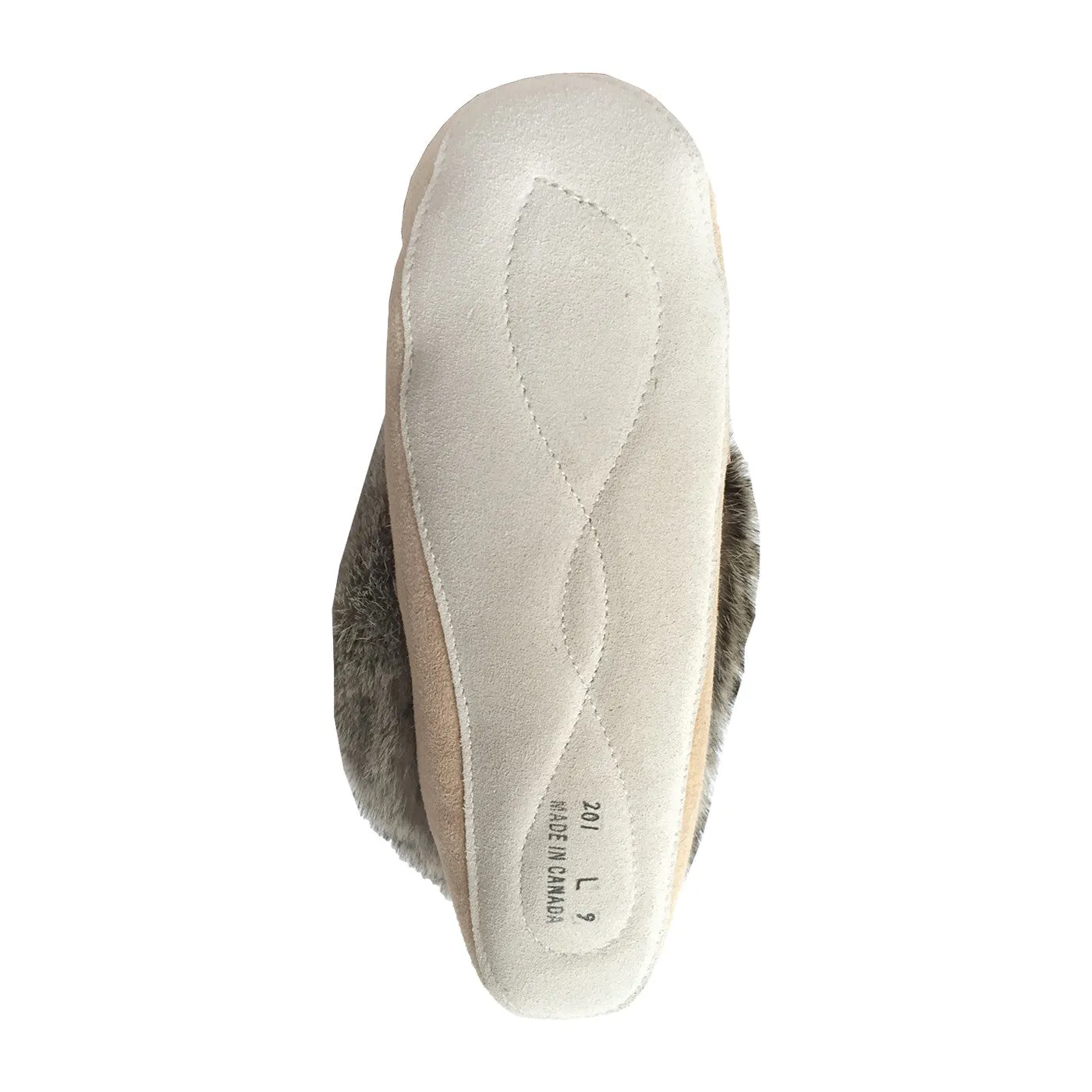 Women's Rabbit Fur Sheepskin Lined Suede Moccasins