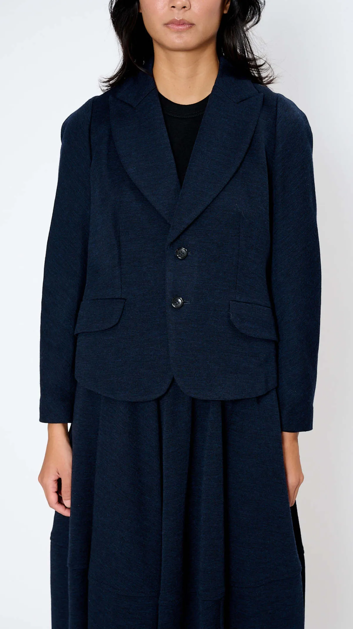 Wool Blazer - Navy