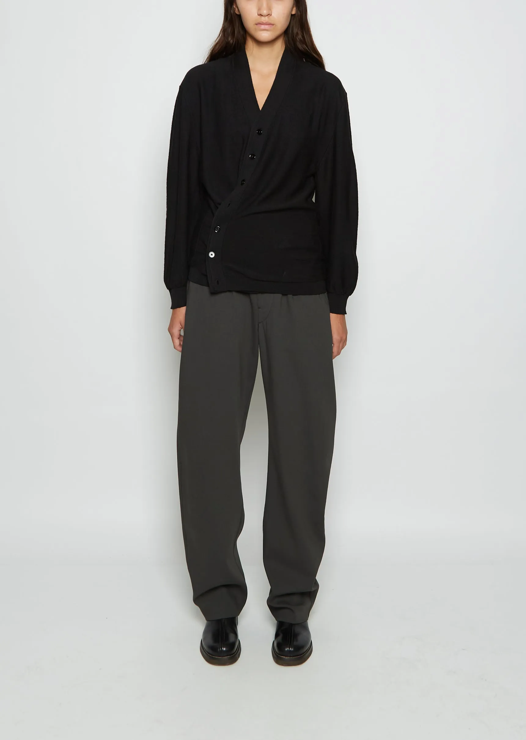 Wool Cardigan — Black