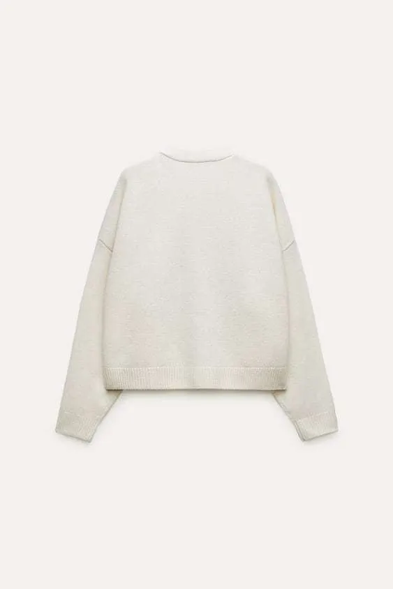 ZARA | Pocket Cardigan Made of 100% Wool