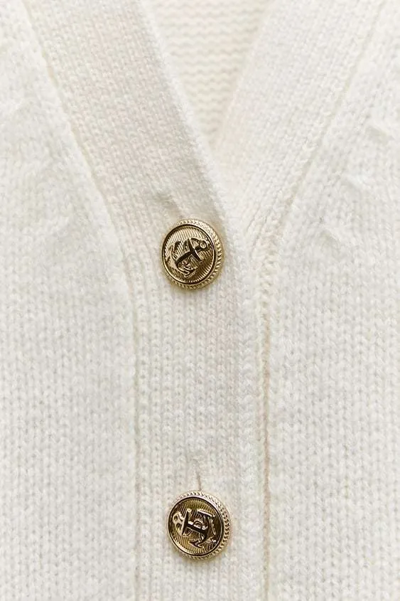 ZARA | Pocket Cardigan Made of 100% Wool