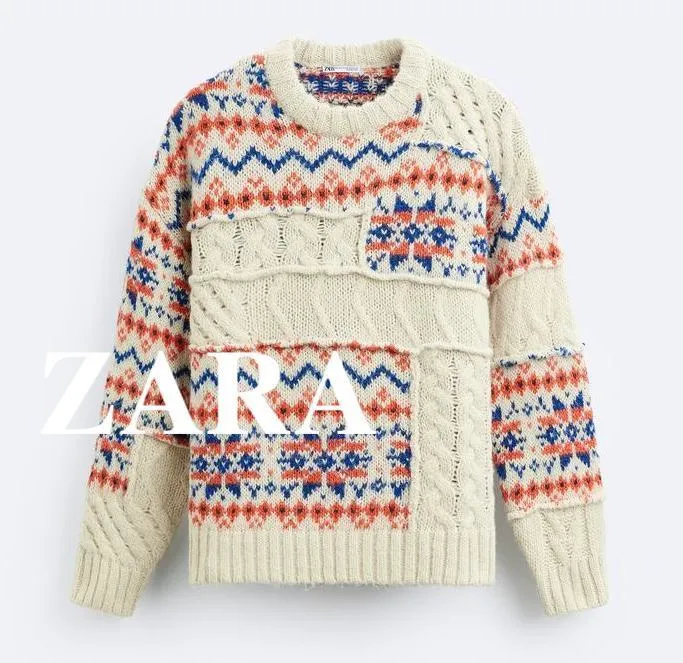 ZARA Cable Knit Pullovers Long Sleeves Vests & Gillets