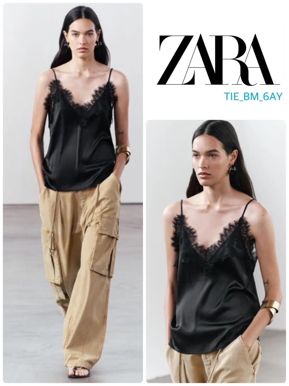 ZARA Sleeveless Lace-up Casual Plain Elegant Style - Available Now