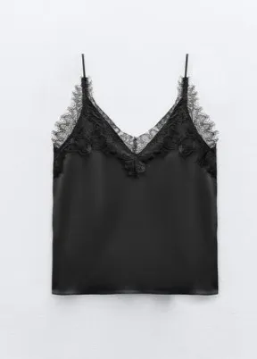 ZARA Sleeveless Lace-up Casual Plain Elegant Style - Available Now